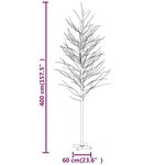 Vidaxl bouleau blanc à led 672 led blanc chaud 400 cm