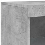 vidaXL Buffets avec lumières LED 3 Pièces gris béton bois d'ingénierie
