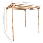 vidaXL Pergola Bambou 170x170x220 cm