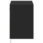 vidaXL Meuble TV mural avec lumières LED noir 80x31x45 cm