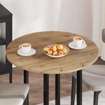 vidaXL Plateau de table chêne artisanal 80 x 80 x 1 5 cm