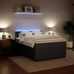 vidaXL Sommier à lattes de lit et matelas Gris foncé 140x200cm Velours