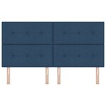 vidaXL Headboard LED Bleu 90 cm Tissu