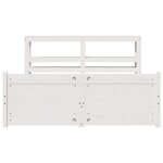vidaXL Cadre de lit avec tête de lit sans matelas blanc 160x200 cm
