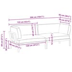 vidaXL Ensemble de Canapés Uni 2 Pièces Anthracite Bois d'Acacia Massif