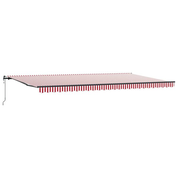 vidaXL Auvent rétractable Rouge et Blanc 600 × 300 cm