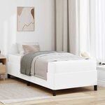 vidaXL Cadre de lit avec matelas Blanc 90 x 190 cm Faux cuir