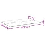 vidaXL Coussin de banc de jardin blanc crème tissu oxford