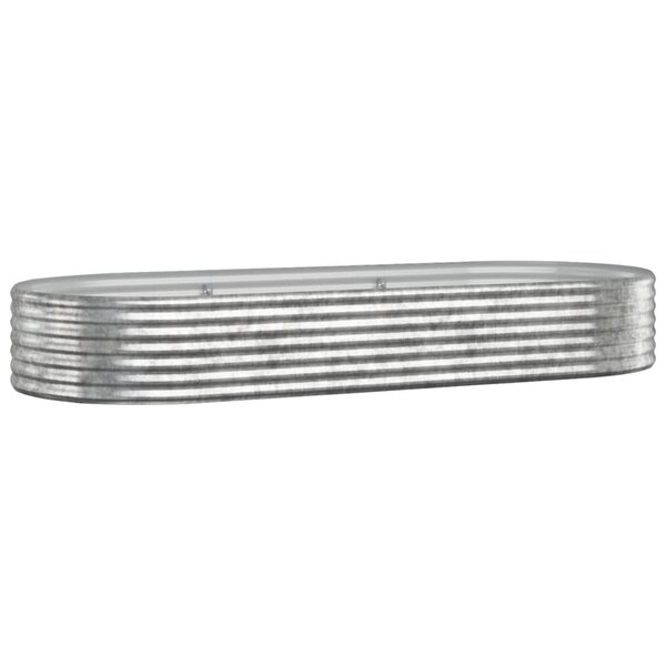 vidaXL Lit surélevé de jardin Acier galvanisé Argenté