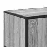 vidaXL Meuble TV sonoma gris 100x35x41 cm bois d'ingénierie et métal