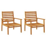 vidaXL Fauteuil de jardin lot de 2 66 5x65x81 cm bois massif d'acacia