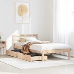 vidaXL Cadre de lit sans matelas 100x200 cm bois massif de pin