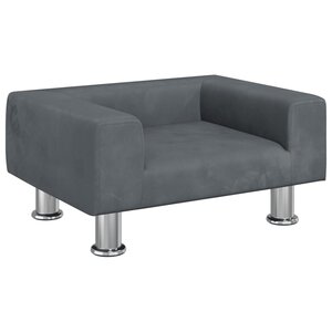 vidaXL Canapé pour enfants gris foncé 50x40x26 5 cm velours