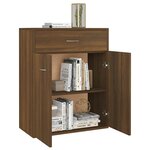 vidaXL Buffet Chêne marron 60x30x75 cm Bois d'ingénierie