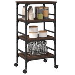 vidaXL Chariot de cuisine chêne marron 45x35x89 5 bois d'ingénierie