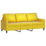vidaXL Ensemble de canapés 4 Pièces avec coussins jaune velours