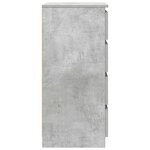 vidaXL Buffet avec tiroirs gris béton 37 5x35x99 cm bois d'ingénierie