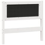 vidaXL Tête de lit Autre Blanc et gris clair 90 cm Bois massif en pin