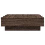 vidaXL Table basse Chêne marron 90x90x28 cm Bois d'ingénierie