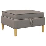 vidaXL Canapé modulaire avec rangement 6 Pièces Taupe Tissu