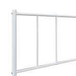vidaXL Cadre de lit métal avec tête de lit blanc 107x203 cm