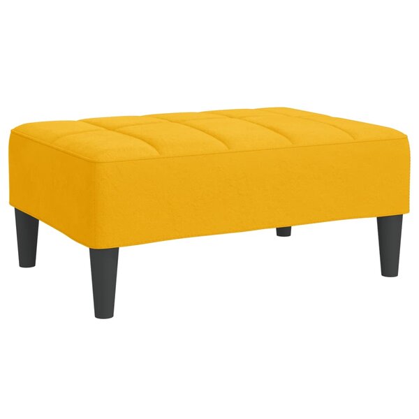 vidaXL Repose-pied Jaune 78x56x32 cm Velours