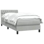 vidaXL Sommier à lattes de lit et matelas gris clair 80x210 cm velours