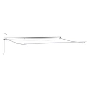 vidaXL Cadre de store électrique avec LED Blanc 4 x 2 m Aluminium