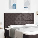 vidaXL Tête de Lit en Tissu Géométrique Marron foncé 180 cm tissu