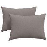 vidaXL Coussins de canapé 2 Pièces Taupe 70 x 50 cm tissu
