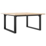 vidaXL Table basse cadre en O 90x90x45 cm bois de pin massif et acier