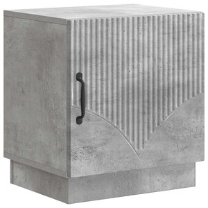 vidaXL Table de chevet Gris Béton 43 x 34 5 x 47 cm Bois d'ingénierie