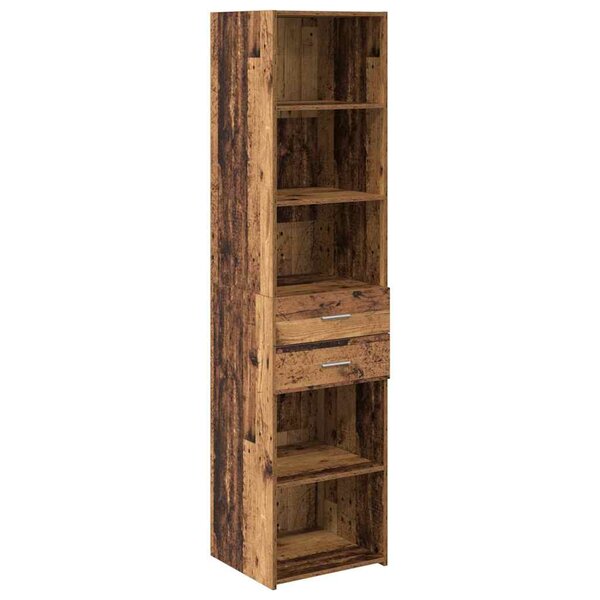 vidaXL Haut Armoire Bois Ancien 45 x 42 5 x 185 cm Bois d'ingénierie