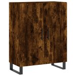 vidaXL Buffet haut Chêne fumé 69 5x34x180 cm Bois d'ingénierie