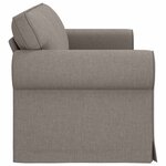 vidaXL Canapé Taupe 215 x 82 x 80 cm tissu