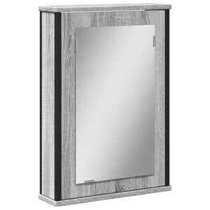 vidaXL Armoire à miroir de salle de bain sonoma gris bois d’ingénierie