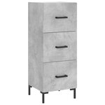 vidaXL Buffet haut Gris béton 34 5x34x180 cm Bois d'ingénierie