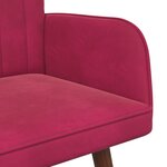 vidaXL Sofa 2 places Bordeaux 115 x 61 x 87 cm Velours