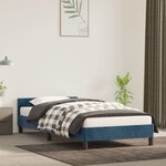 vidaXL Cadre de lit avec tête de lit Bleu foncé 90x200 cm Velours