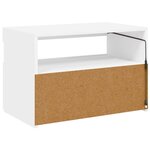 vidaXL Meuble TV avec lumières LED blanc 60x35x40 cm
