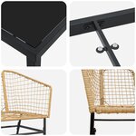 vidaXL Ensemble de salle à manger de jardin 5 pièces marron en poly rattan