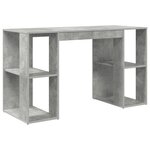 vidaXL Bureau gris Gris béton