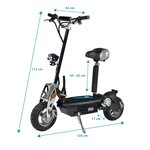 Trottinette électrique 800w batterie 36v12ah - roue 6 5" norme ce - evo 800 avec feux av/ar