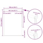 vidaXL Store enrouleur occultant blanc cassé 100x175 cm largeur tissu