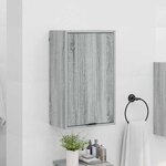 vidaXL Cabinet de salle de bain Sonoma gris 39 x 23.5 x 65 cm