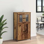 vidaXL Haut Armoire Bois Ancien 62 x 32 x 106 5 cm Bois d'ingénierie