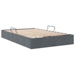 vidaXL Cadre de lit ottoman Gris foncé 120 x 200 cm Velours