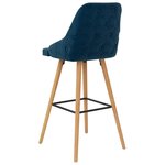 vidaXL Tabourets de bar lot de 2 bleu velours