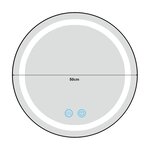 Miroir décoration moderne design LED 50 x 50 x 3 cm argent 03_0010161