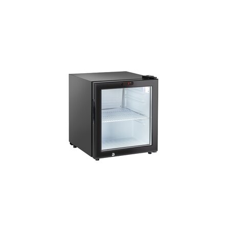 Mini armoire réfrigérée vitrée - 55 litres - cool head - r600a - acier inoxydable155440vitrée/battante x470x525mm